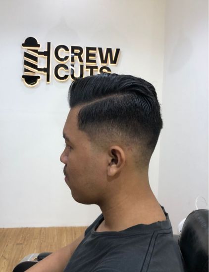 Hasil potong rambut fade di Crewcuts Barber Studio Bintaro